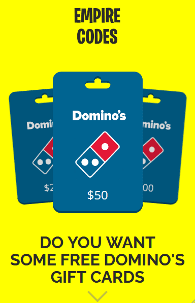 free dominos gift card
