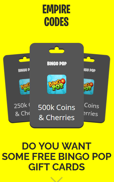 free cherries bingo pop